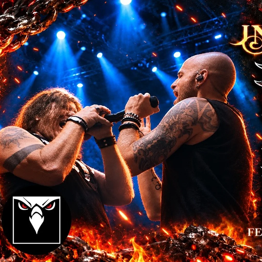 Kai Hansen y Gabriele Gozzi en el videoclip de Gods of Steel