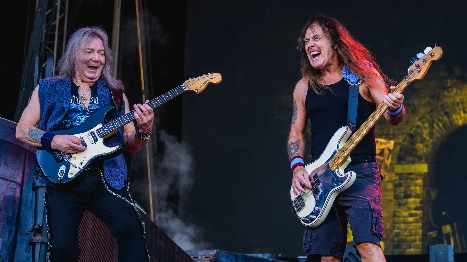 Janick Gers y Steve Harris de Iron Maiden en vivo en el Tons of Rock 2026
